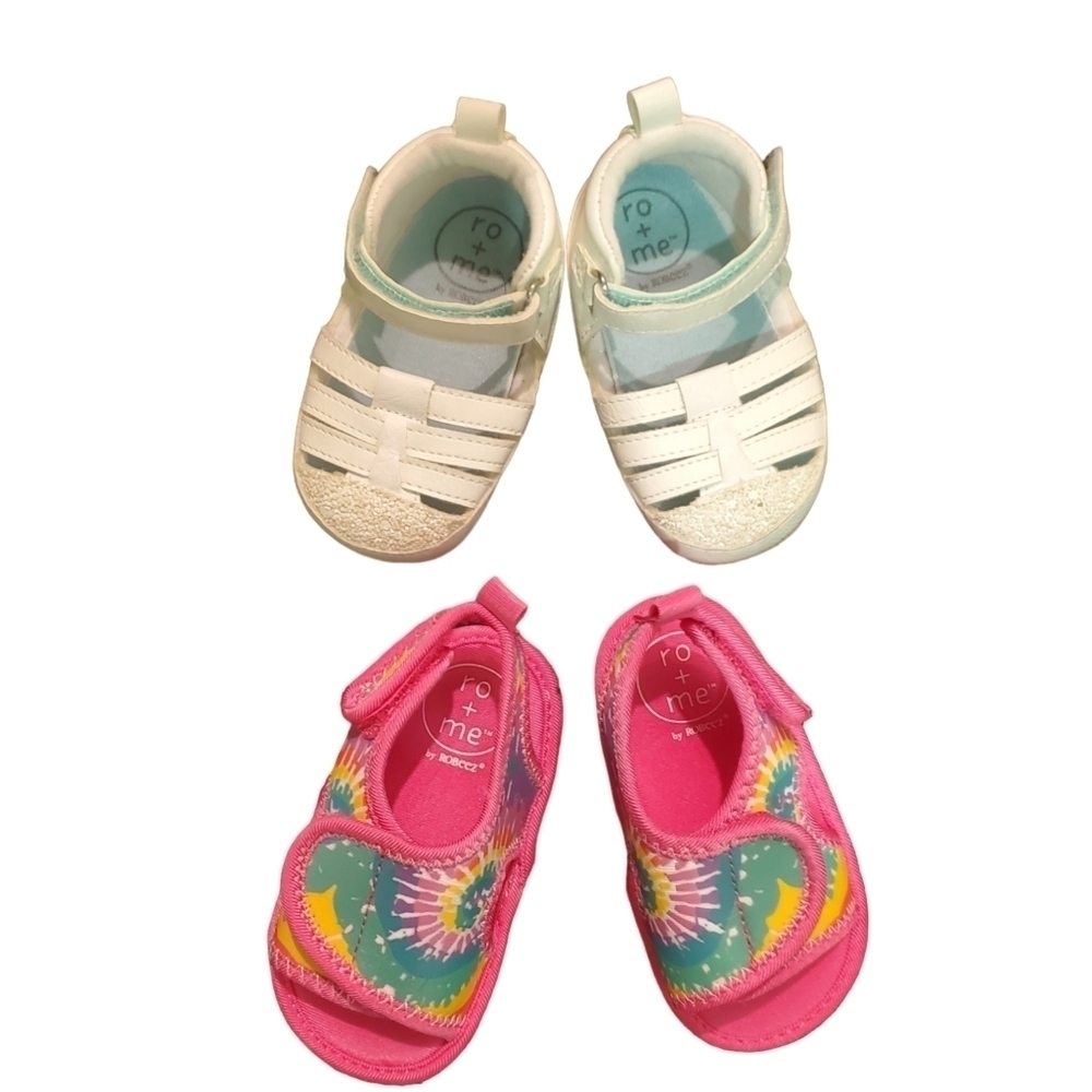 NWOT 2 pair RO+ME BABY SANDALS - Picture 1 of 13